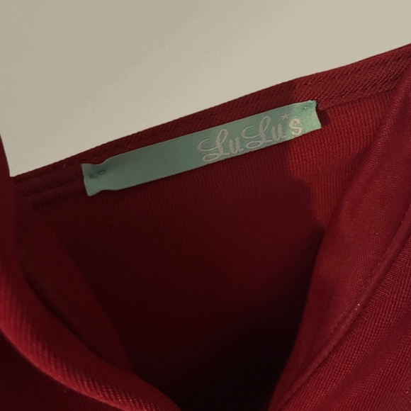 Lulus Dark Red Strapless Formal Dress with Plunging V-Neck | Medium - Picture 7 of 8